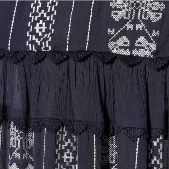 Jonathan Simkhai Embroidered Cotton Tiered Midi Dress - Picture 6 of 7